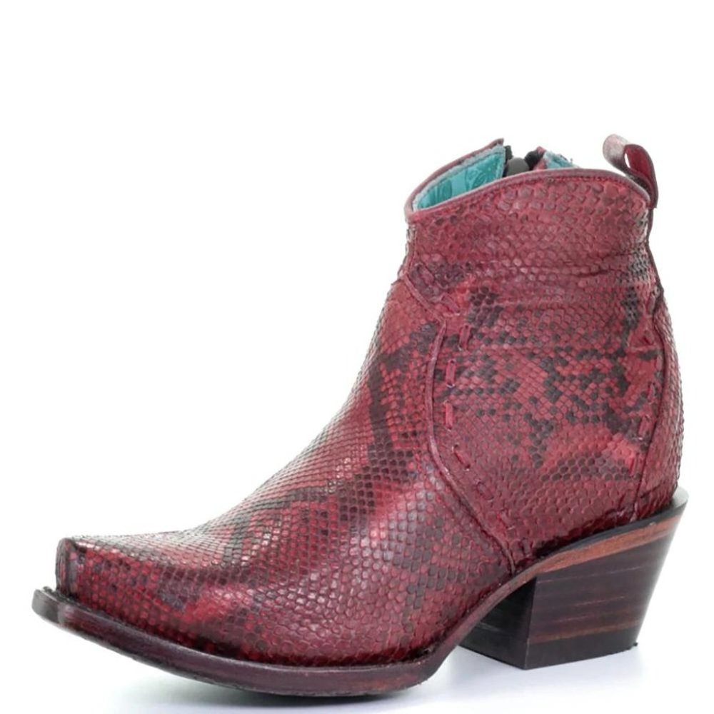 CORRAL Real Python Cowgirl Ankle Booties 9M